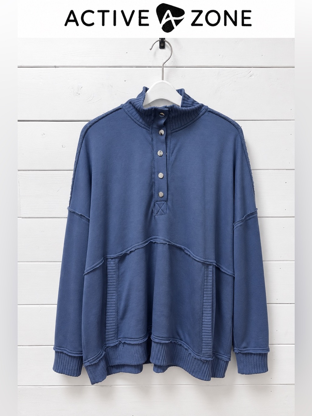 Active Zone French Terry Pullover Sweatshirt – Size 1X